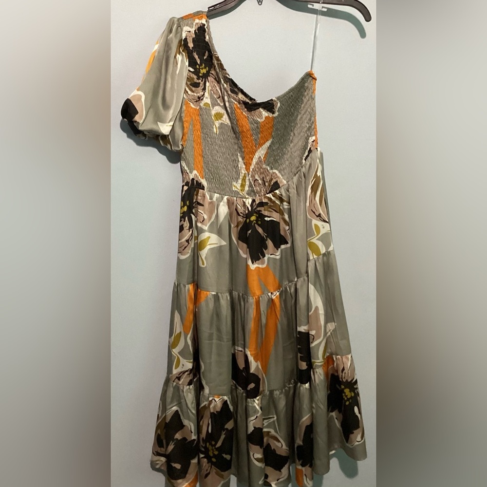 Jodifl one shoulder Dress Size Small Floral with Tags